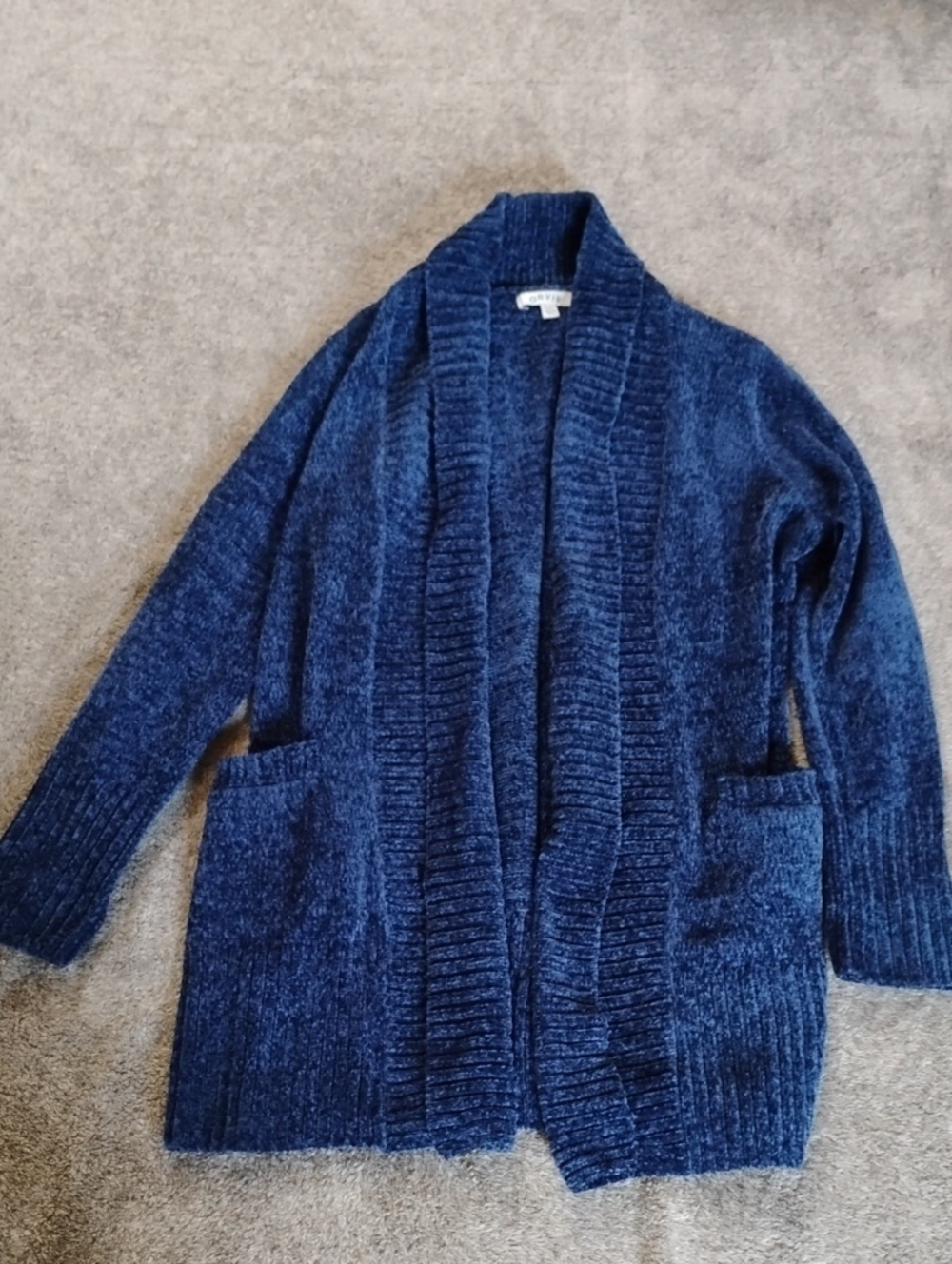 Orvis Chenille Open Front Cardigan